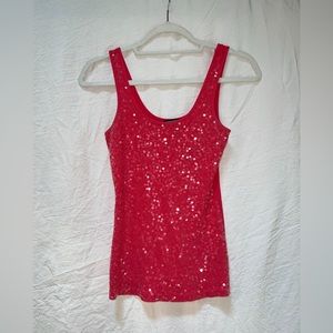 Y2K Coral Sequined Tank